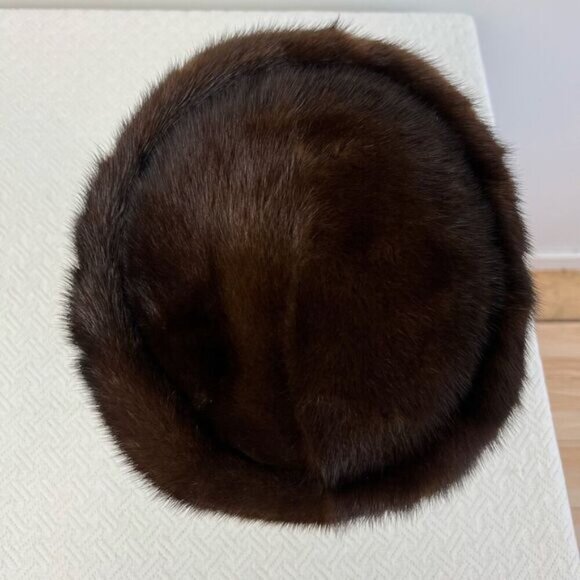 Vintage Handmade Mink Fur Made In Canada Women’s Luxury Hat One Size 50s 60s - Picture 6 of 11